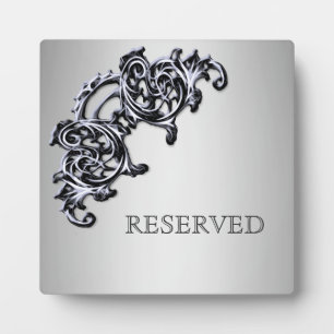 Embellished reserved table plaque