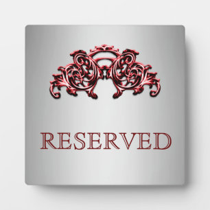 Embellished Reserved table restaurant  plaque