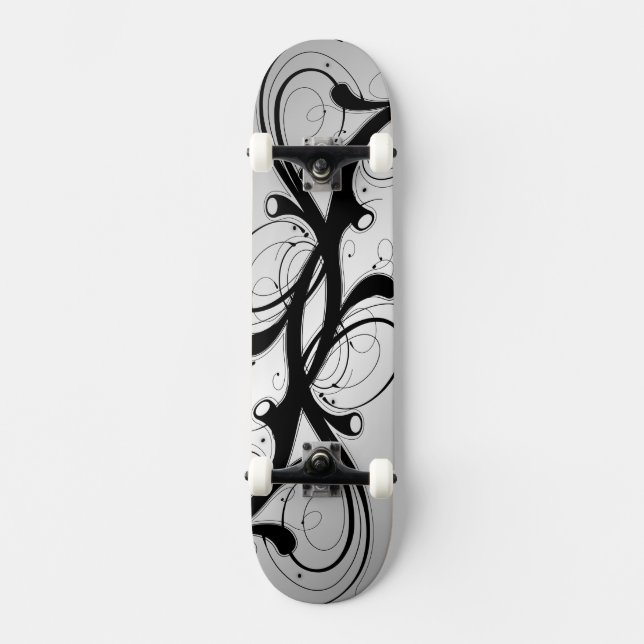 Embellished Silver Skateboard (Front)