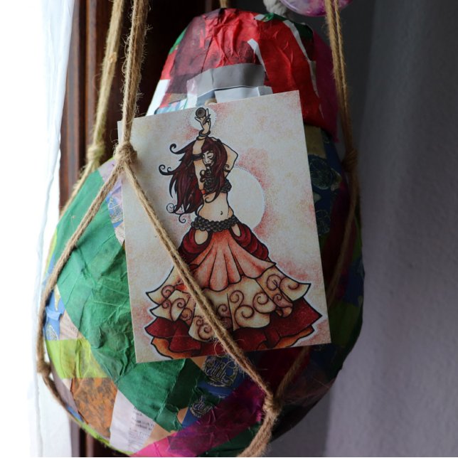 Ember belly dance art postcard (Creator Uploaded)