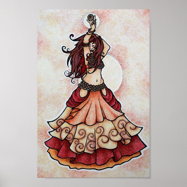 Ember belly dance art poster (Front)
