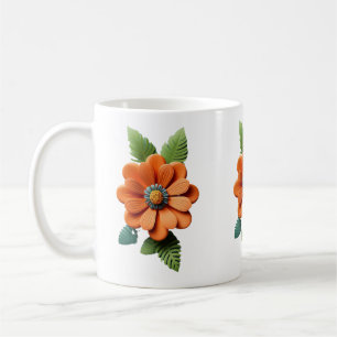 Ember Blossom Petals of Dawn Sunfire Bloom Autumn  Coffee Mug
