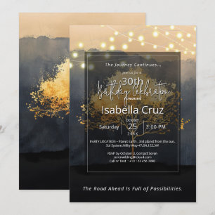 Ember Canopy Minimal Design Invitation