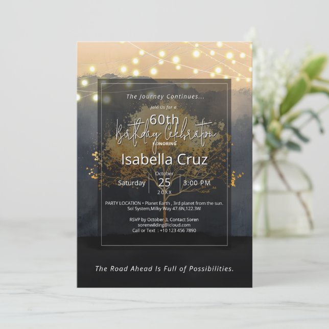 Ember Canopy | Minimal Design Invitation (Standing Front)