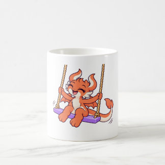 Ember Laughing Dragon on a Swing Mug