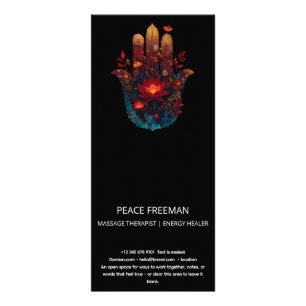 Ember Lotus   Hamsa Hand Design Rack Card