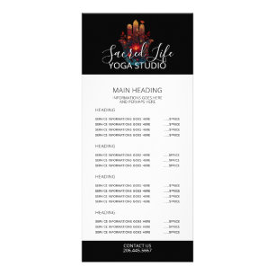 Ember Lotus Hamsa Hand Design Rack Card