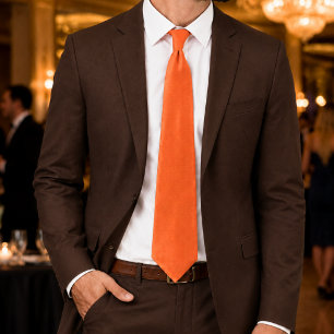 Ember Sovereign Luxury Burnt Orange Designer Tie