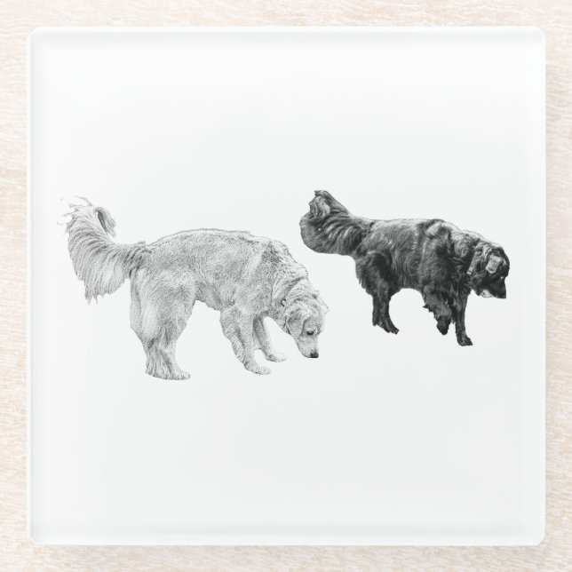 Ember Table, Scentwork Scene Glass Coaster (Front)