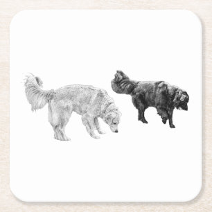 Ember Table, Scentwork Scene Square Paper Coaster
