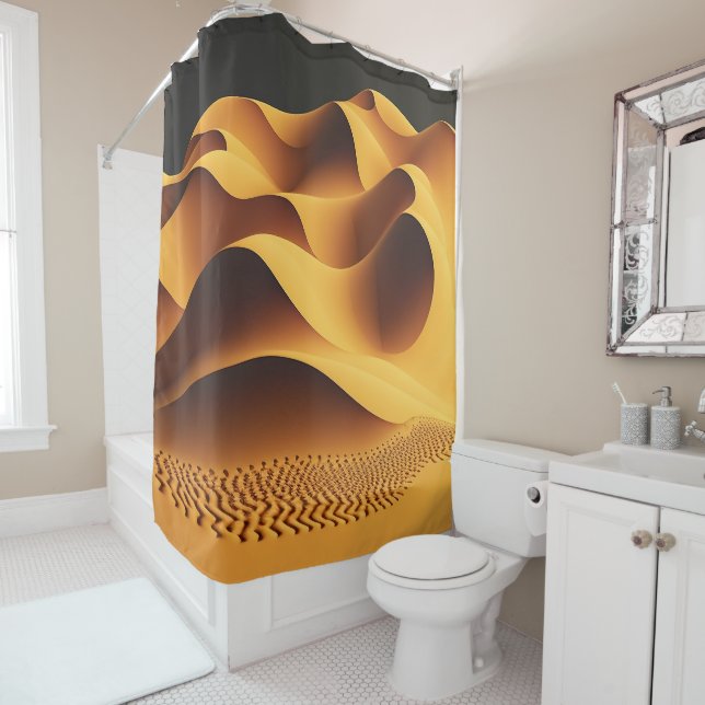 Ember Valleys Shower Curtain (In Situ)