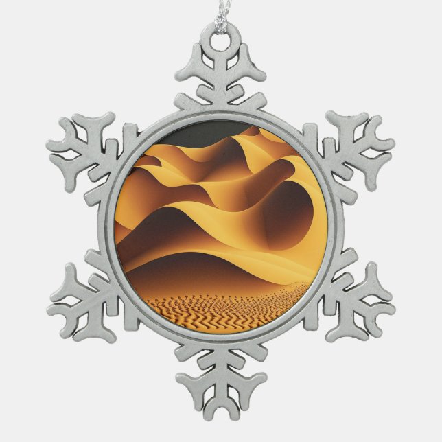 Ember Valleys Snowflake Pewter Christmas Ornament (Front)