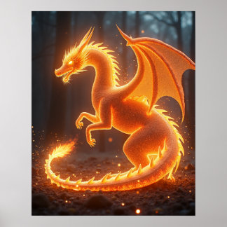 Emberheart Fire Dragon Poster