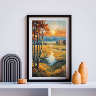 Embers Across the Alpine Mirror Poster