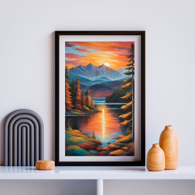 Embers Across the Alpine Mirror Poster (Creator Uploaded)