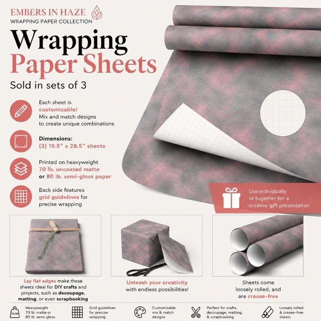 Embers in Haze Wrapping Paper Sheet (Creator Uploaded)