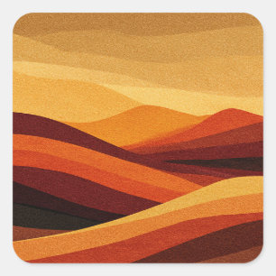 Embers of the Silent Dunes Square Sticker