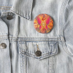 Embers of Vitality: Unleashing the Fire of Life 6 Cm Round Badge