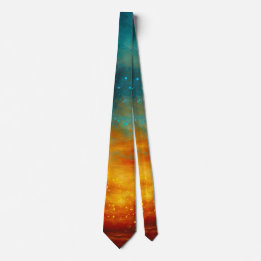 Emberwake Horizon Abstract Tie