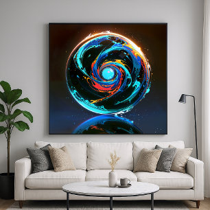 Emblem - Abstract Vibrant and Colourful Art Design Poster