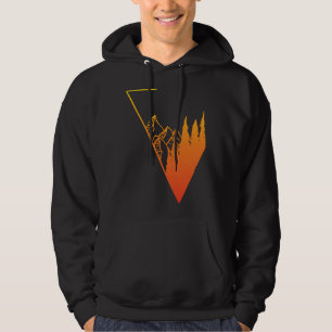 Emblem mountain panorama and forest easy going fa hoodie
