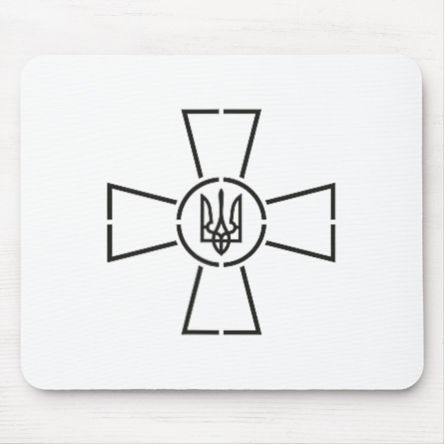 Emblem Of Armed Forces Of Ukrainian Army  Mouse Mat (Front)