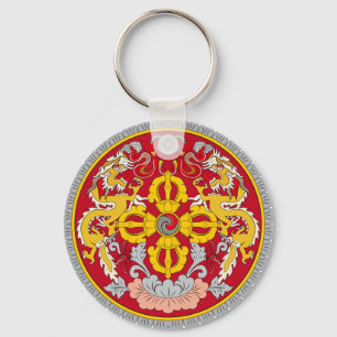 Emblem of Bhutan (རྒྱལ་ཡོངས་ལས་རྟགས་) Key Ring