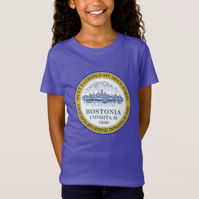 Emblem of Boston, Massachusetts T-Shirt (Front)