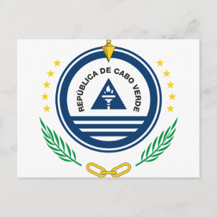 Emblem of Cape Verde Brasão de armas de Cabo Verde Postcard