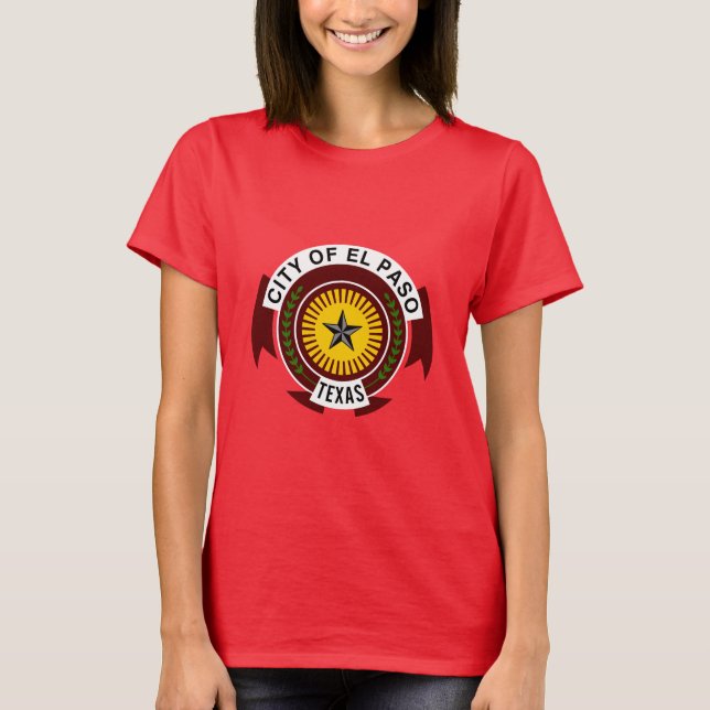 Emblem of City of El Paso, Texas T-Shirt (Front)