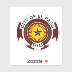 Emblem of City of El Paso, Texas Vinyl Sticker