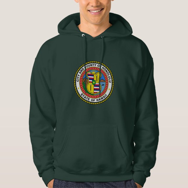 Emblem of city of Honolulu, Hawaii Hoodie (Front)