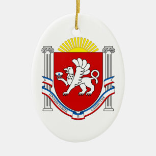 Emblem of Crimea Ceramic Tree Decoration