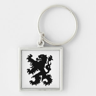 Emblem of Flemish Lion Key Ring