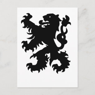 Emblem of Flemish Lion Postcard