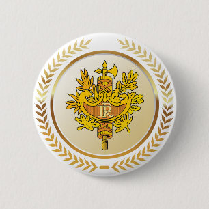 Emblem Of France 6 Cm Round Badge