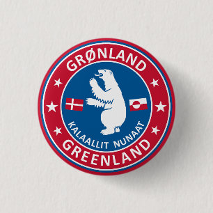 Emblem of Greenland 3 Cm Round Badge