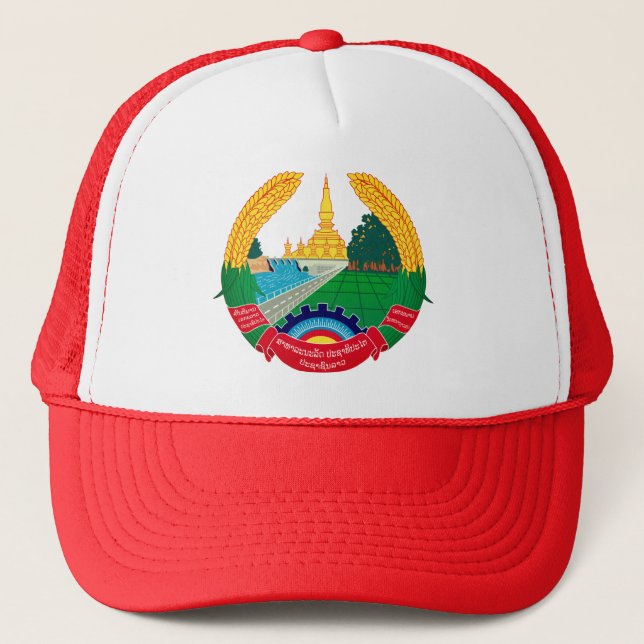 Emblem of Laos Trucker Hat (Front)