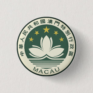 Emblem of Macau 3 Cm Round Badge