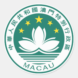 Emblem of Macau Classic Round Sticker