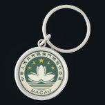 Emblem of Macau Key Ring<br><div class="desc">Emblem of Macau.  Macau or Macao is a special administrative region of the People's Republic of China (PRC) is the most densely populated region in the world.</div>