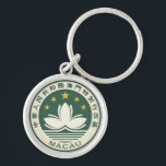 Emblem of Macau Key Ring<br><div class="desc">Emblem of Macau.  Macau or Macao is a special administrative region of the People's Republic of China (PRC) is the most densely populated region in the world.</div>