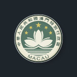Emblem of Macau Magnet<br><div class="desc">Emblem of Macau.  Macau or Macao is a special administrative region of the People's Republic of China (PRC) is the most densely populated region in the world.</div>