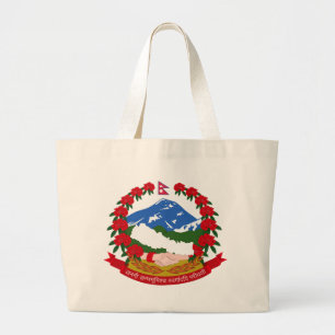 Emblem of Nepal Large Tote Bag