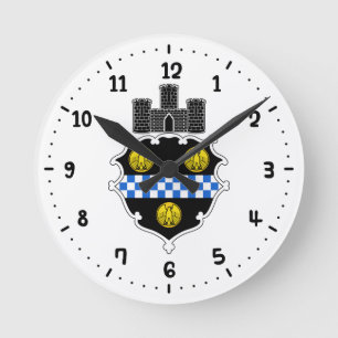 Emblem of Pittsburgh, Pennsylvania Square Wall Clo Round Clock