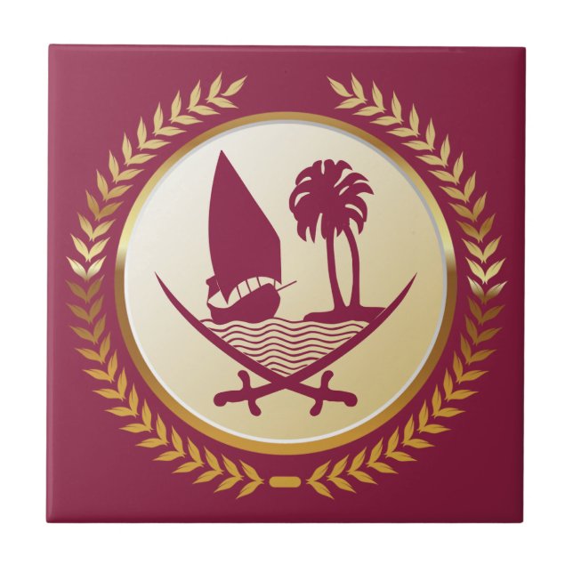 Emblem of Qatar Tile (Front)