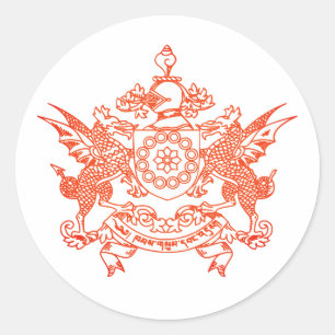 Emblem of Sikkim state - INDIA Classic Round Sticker