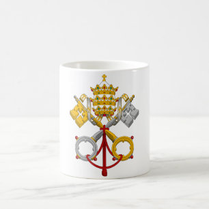 Emblem of the Papacy Official Pope Symbol Coat Coffee Mug