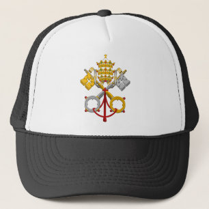 Emblem of the Papacy Official Pope Symbol Coat Trucker Hat