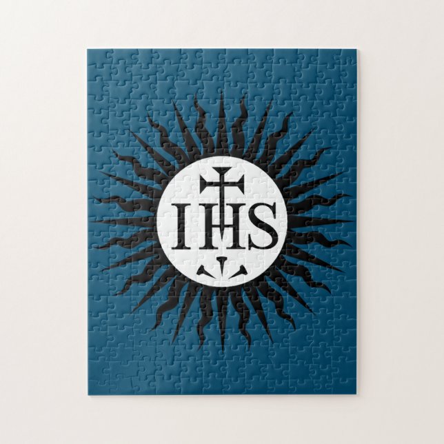 Emblem of the Society of Jesus Christogram Jigsaw Puzzle (Vertical)